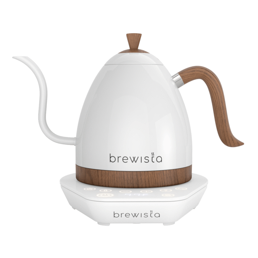 New Brewista Artisan Gooseneck Kettle  600ml - Pearl White with White Base