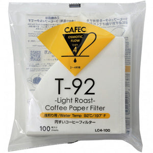 CAFEC Light-roast Paper Filter Cup 4 100pcs/pack